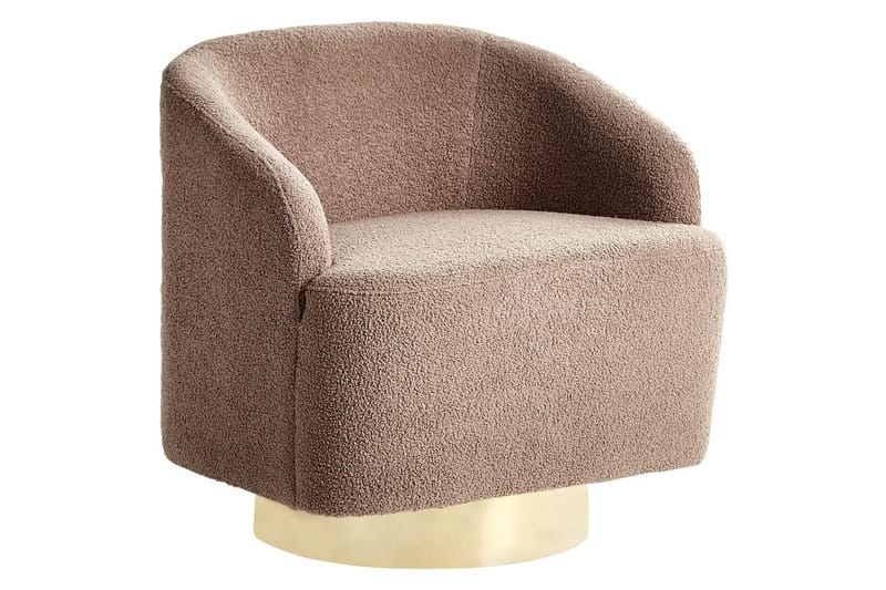 Lænestol Lavik Brun/Guld - Brun/Guld - Møbler - Stole & lænestole - Lænestole