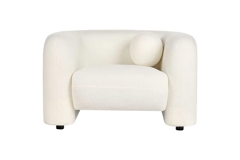 Lænestol Leiren - Hvid/Bouclé - Møbler - Stole & lænestole - Lænestole