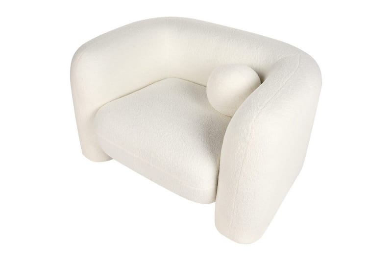 Lænestol Leiren - Hvid/Bouclé - Møbler - Stole & lænestole - Lænestole