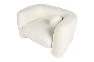 Lænestol Leiren - Hvid/Bouclé - Møbler - Stole & lænestole - Lænestole