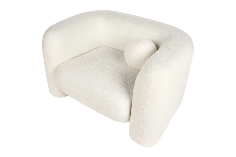 Lænestol Leiren - Hvid/Bouclé - Møbler - Stole & lænestole - Lænestole