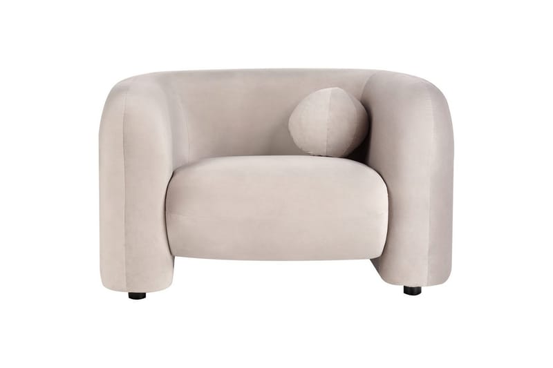 Lænestol Leiren - Taupe/Fløjl - Møbler - Stole & lænestole - Lænestole