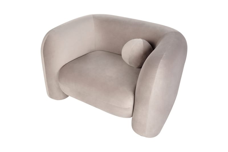 Lænestol Leiren - Taupe/Fløjl - Møbler - Stole & lænestole - Lænestole
