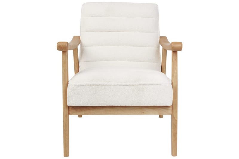 Lænestol Leknes - Hvid, lyst træ - Møbler - Stole & lænestole - Lænestole