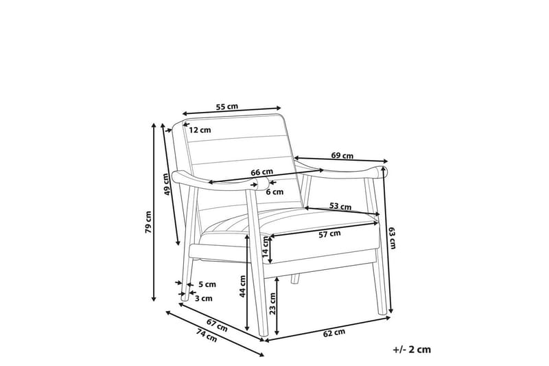 Lænestol Leknes - Hvid, lyst træ - Møbler - Stole & lænestole - Lænestole