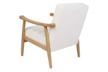 Lænestol Leknes - Hvid, lyst træ - Møbler - Stole & lænestole - Lænestole