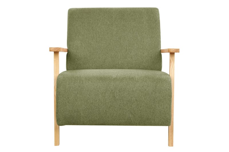 Lænestol Lesja - Grønt, lyst træ/Polyester - Møbler - Stole & lænestole - Lænestole