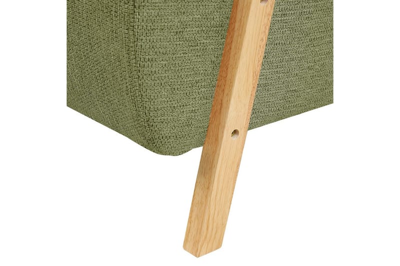 Lænestol Lesja - Grønt, lyst træ/Polyester - Møbler - Stole & lænestole - Lænestole