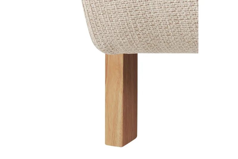 Lænestol Lesja - Lys beige, lyst træ/Polyester - Møbler - Stole & lænestole - Lænestole