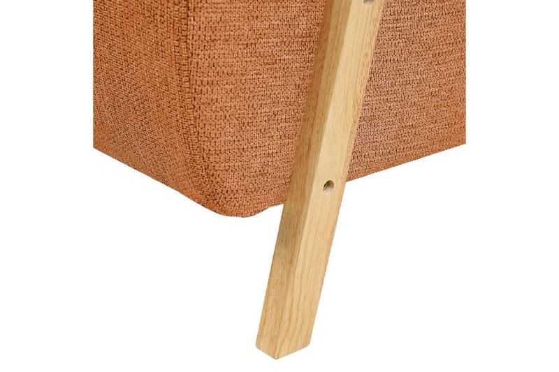 Lænestol Lesja - Orange, lyst træ/Polyester - Møbler - Stole & lænestole - Lænestole
