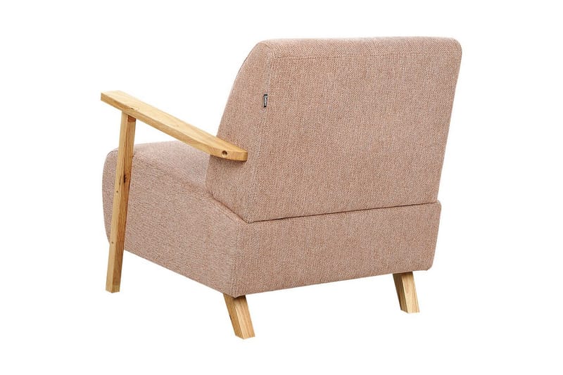 Lænestol Lesja - Rosa, lyst træ/polyester - Møbler - Stole & lænestole - Lænestole