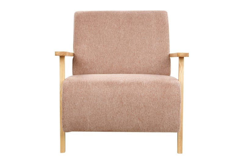 Lænestol Lesja - Rosa, lyst træ/polyester - Møbler - Stole & lænestole - Lænestole