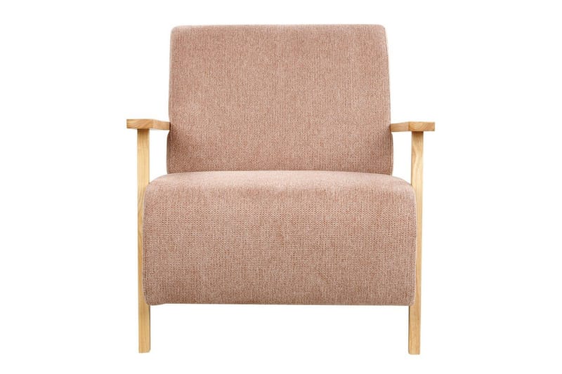 Lænestol Lesja - Rosa, lyst træ/polyester - Møbler - Stole & lænestole - Lænestole