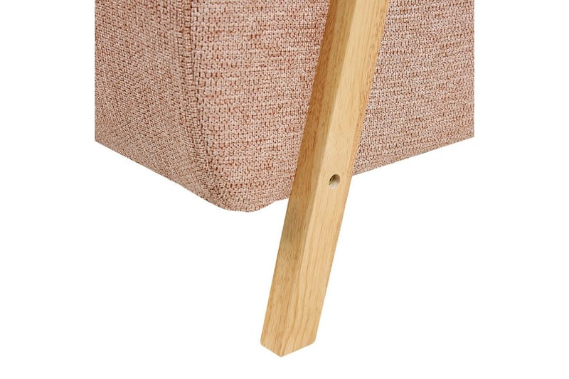 Lænestol Lesja - Rosa, lyst træ/polyester - Møbler - Stole & lænestole - Lænestole