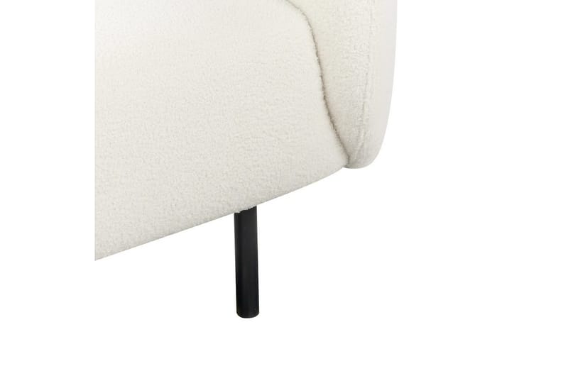 Lænestol Loen - Hvid, Sort/Bouclé, Hvid, Sort/bouclé - Møbler - Stole & lænestole - Lænestole