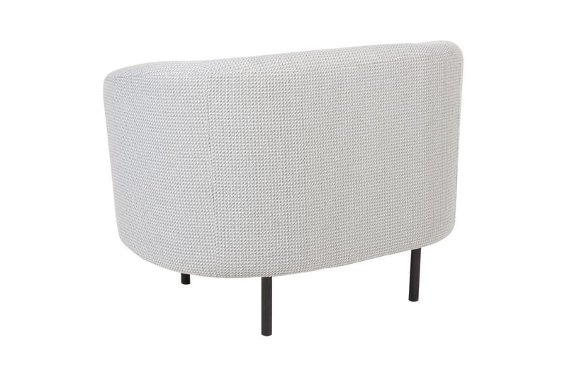 Lænestol Loen - Hvid, Sort/Polyester, Hvid, Sort/polyester - Møbler - Stole & lænestole - Lænestole