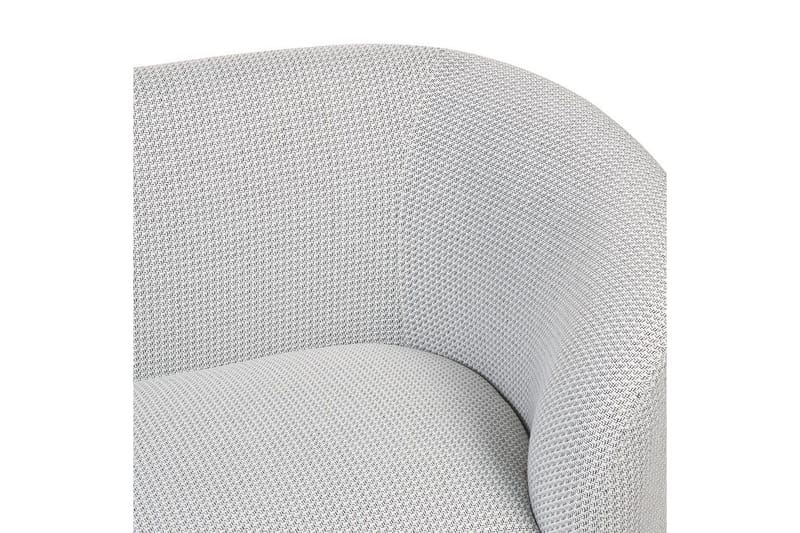 Lænestol Loen - Hvid, Sort/Polyester, Hvid, Sort/polyester - Møbler - Stole & lænestole - Lænestole