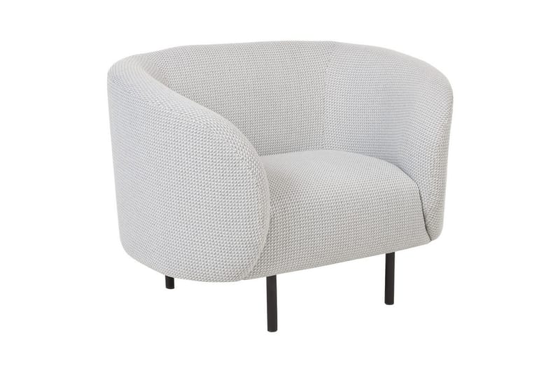 Lænestol Loen, Hvid, Sort/Polyester, Hvid, Sort/polyester