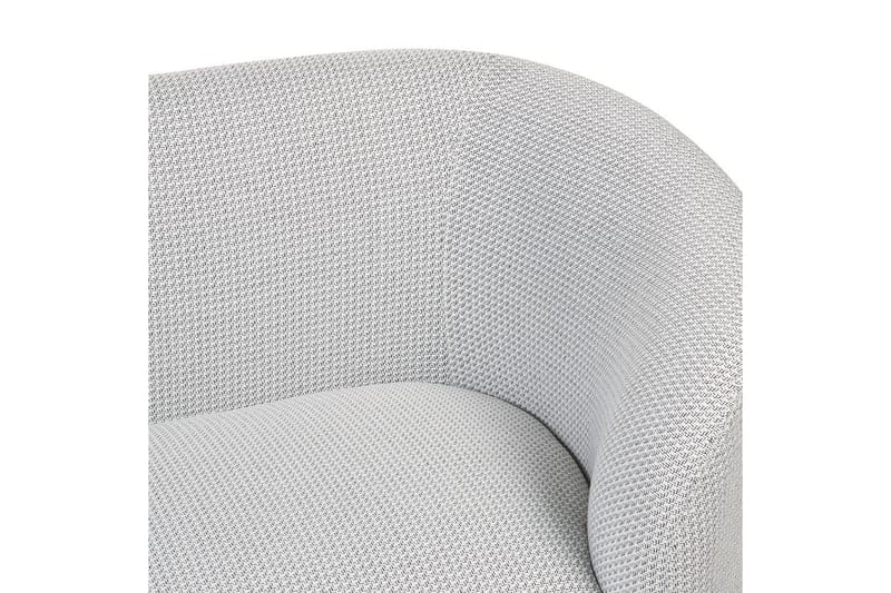 Lænestol Loen - Hvid, Sort/Polyester, Hvid, Sort/polyester - Møbler - Stole & lænestole - Lænestole