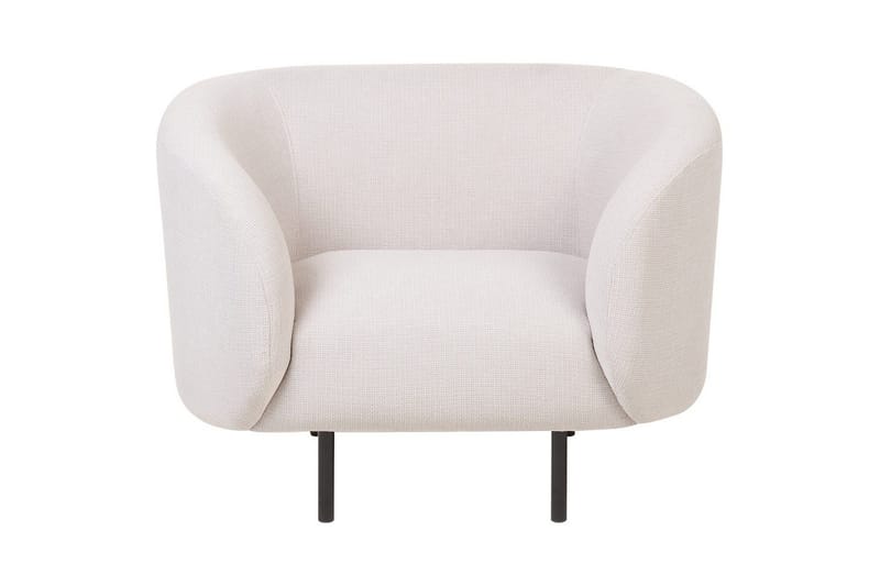 Lænestol Loen - Lys beige, sort/Polyester, Lysebeige, sort/polyester - Møbler - Stole & lænestole - Lænestole