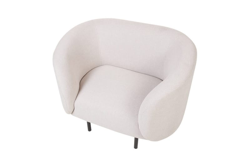 Lænestol Loen - Lys beige, sort/Polyester, Lysebeige, sort/polyester - Møbler - Stole & lænestole - Lænestole