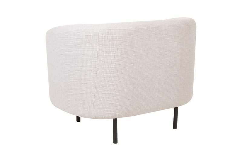 Lænestol Loen - Lys beige, sort/Polyester, Lysebeige, sort/polyester - Møbler - Stole & lænestole - Lænestole