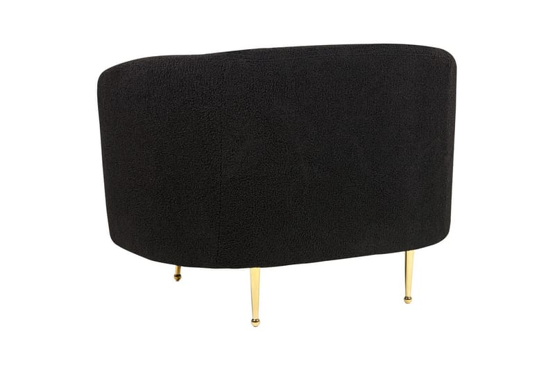 Lænestol Loen - Sort, guld/Bouclé - Møbler - Stole & lænestole - Lænestole