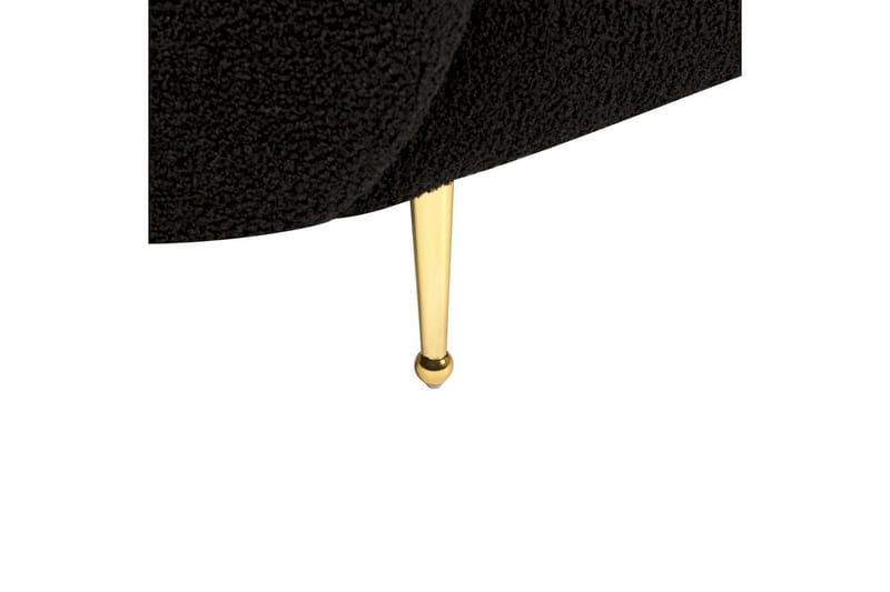 Lænestol Loen - Sort, guld/Bouclé - Møbler - Stole & lænestole - Lænestole