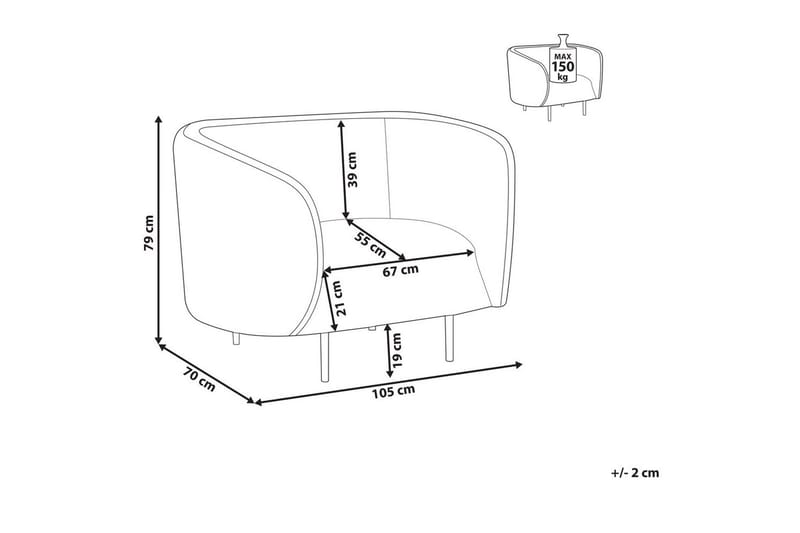 Lænestol Loen - Sort/Polyester - Møbler - Stole & lænestole - Lænestole