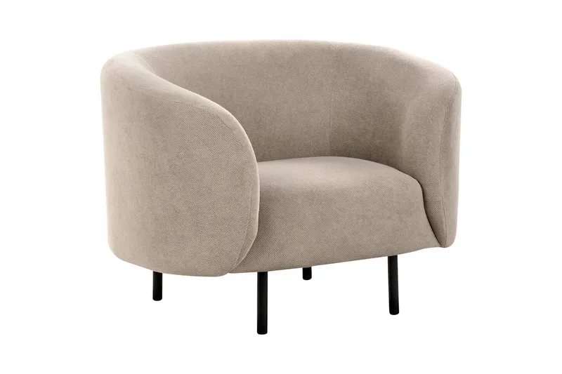 Lænestol Loen, Taupe, grå, sort/Polyester