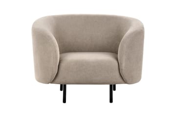 Lænestol Loen - Taupe, grå, sort/Polyester - Møbler - Stole & lænestole - Lænestole - Klubstol