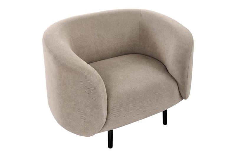 Lænestol Loen - Taupe, grå, sort/Polyester - Møbler - Stole & lænestole - Lænestole - Klubstol