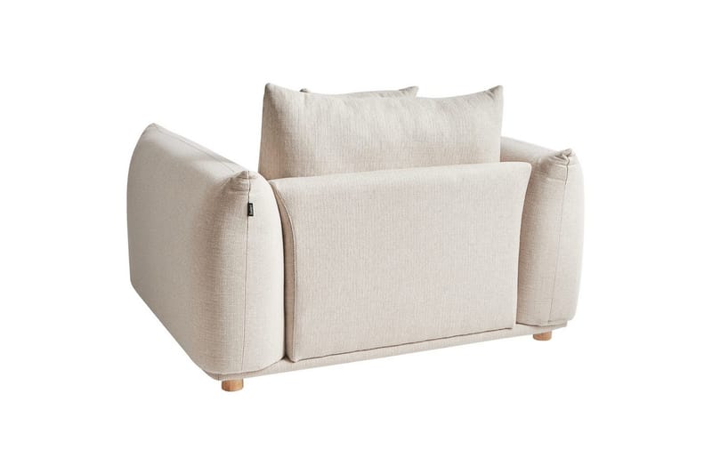 Lænestol Luvos - Beige, lyst træ - Møbler - Stole & lænestole - Lænestole