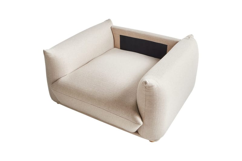 Lænestol Luvos - Beige, lyst træ - Møbler - Stole & lænestole - Lænestole