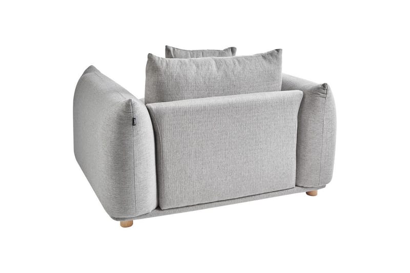 Lænestol Luvos - Grå, lyst træ - Møbler - Stole & lænestole - Lænestole