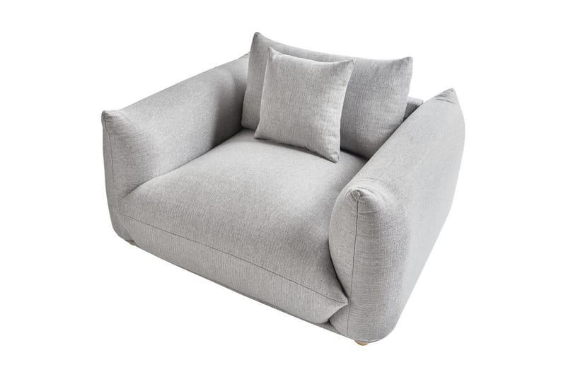 Lænestol Luvos - Grå, lyst træ - Møbler - Stole & lænestole - Lænestole