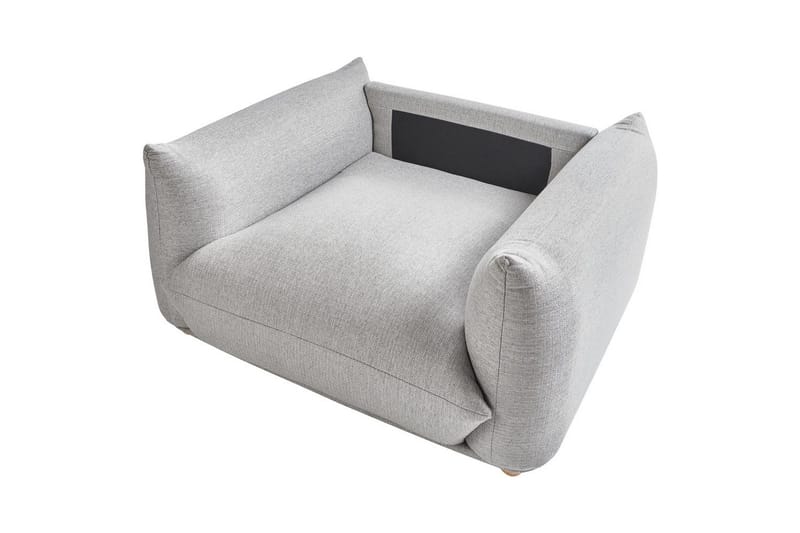 Lænestol Luvos - Grå, lyst træ - Møbler - Stole & lænestole - Lænestole