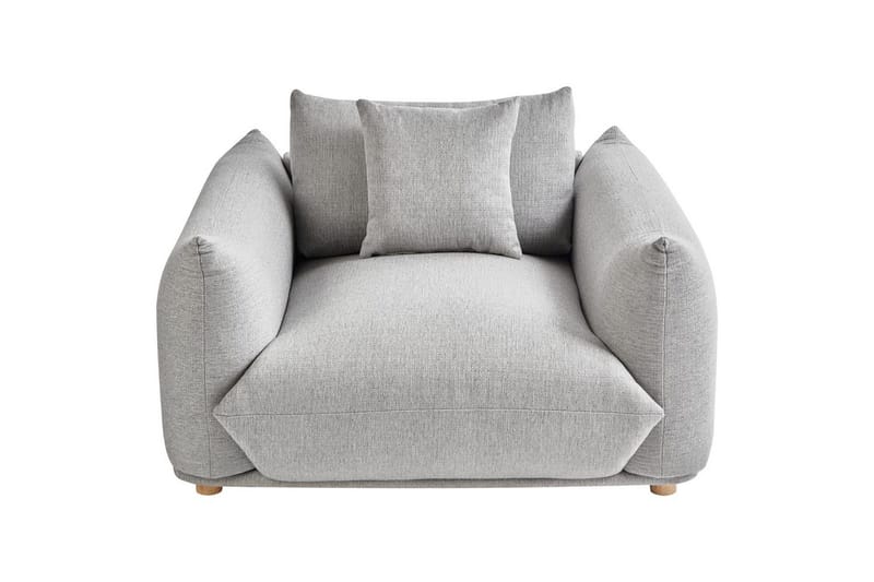 Lænestol Luvos - Grå, lyst træ - Møbler - Stole & lænestole - Lænestole