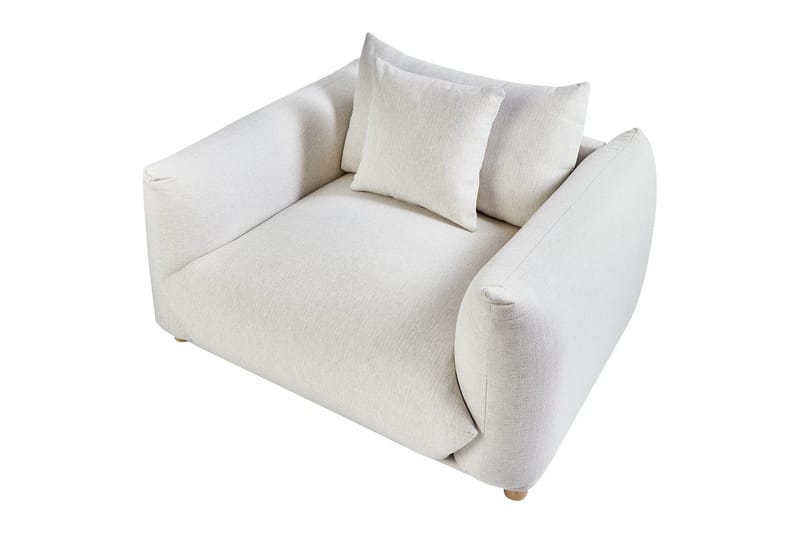 Lænestol Luvos - Hvid, lyst træ - Møbler - Stole & lænestole - Lænestole