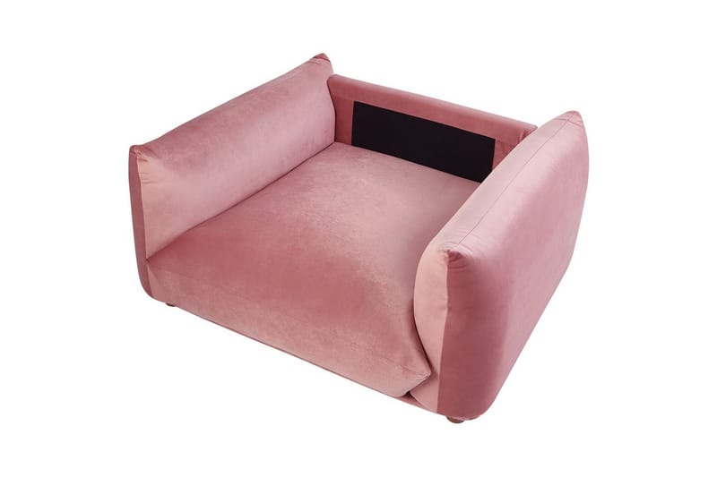 Lænestol Luvos - Rosa, mørkt træ - Møbler - Stole & lænestole - Lænestole