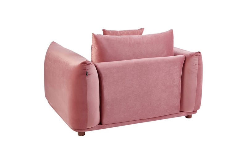 Lænestol Luvos - Rosa, mørkt træ - Møbler - Stole & lænestole - Lænestole