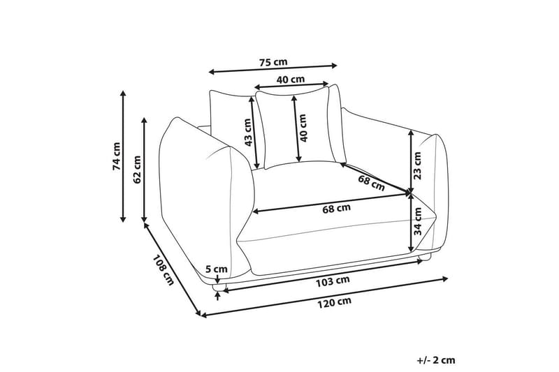 Lænestol Luvos - Rosa, mørkt træ - Møbler - Stole & lænestole - Lænestole