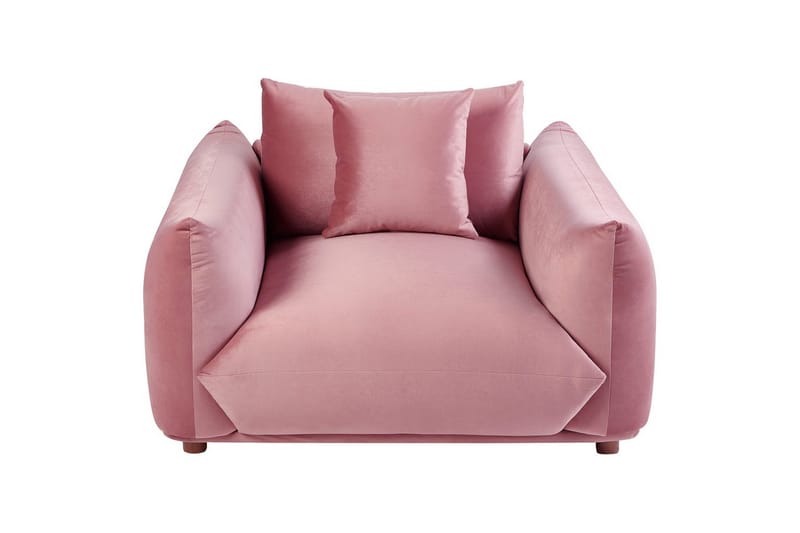 Lænestol Luvos - Rosa, mørkt træ - Møbler - Stole & lænestole - Lænestole