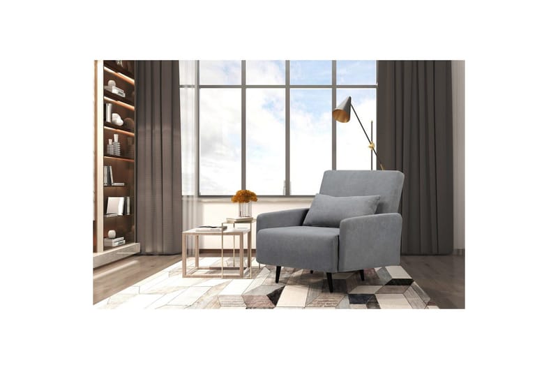 Lænestol Mallory Antracit - Antracit - Møbler - Stole & lænestole - Lænestole - Sengestol