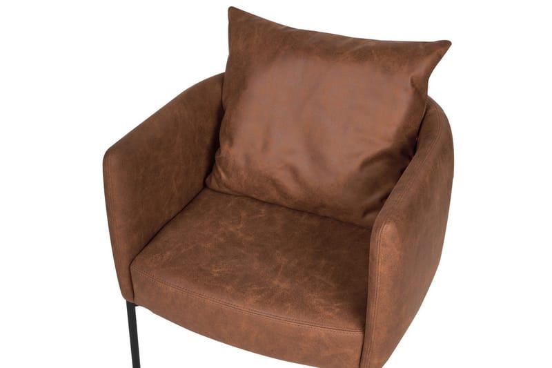 Lænestol Malmos - Brun, Sort - Møbler - Stole & lænestole - Lænestole