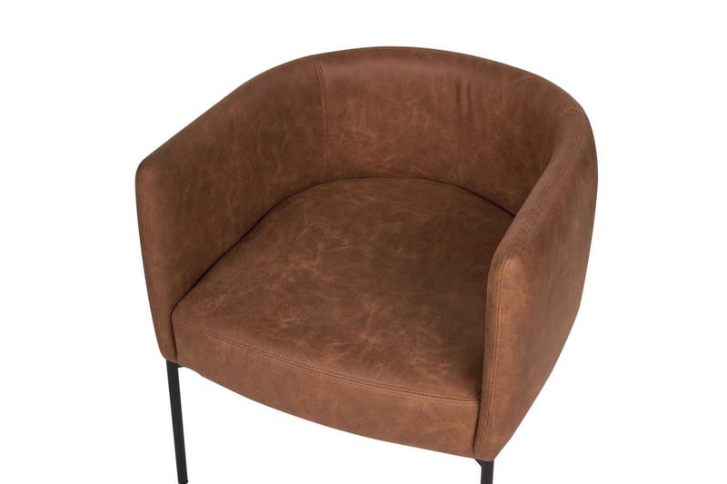 Lænestol Malmos - Brun, Sort - Møbler - Stole & lænestole - Lænestole
