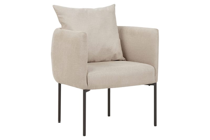 Lænestol Malmos - Lys beige, sort - Møbler - Stole & lænestole - Lænestole