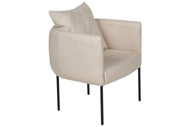 Lænestol Malmos - Lys beige, sort - Møbler - Stole & lænestole - Lænestole