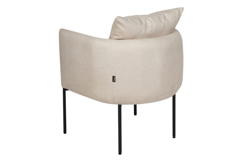 Lænestol Malmos - Lys beige, sort - Møbler - Stole & lænestole - Lænestole