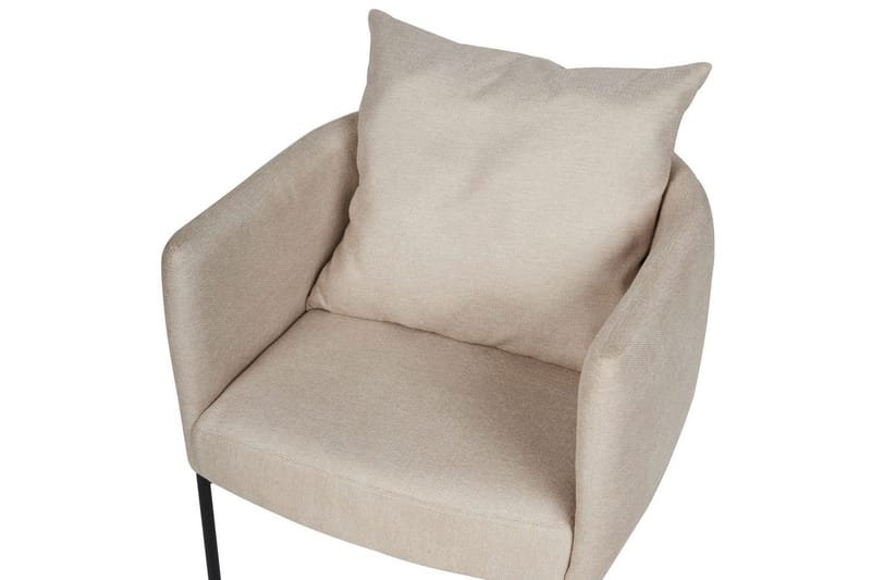 Lænestol Malmos - Lys beige, sort - Møbler - Stole & lænestole - Lænestole
